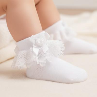 STS326-W "Jester Rose and Lace" Ankle Socks (0-24 months)