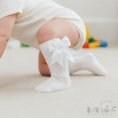 STS350-C Cream Elegance Bow Sock (0-24 months)
