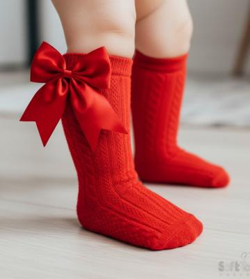 STS350-R Elegance Red Bow Sock (0-24 months)
