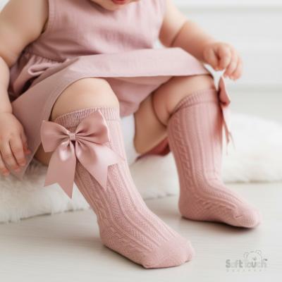 STS350-RO-612 Elegance Rose Gold Bow Sock (6-12 months)