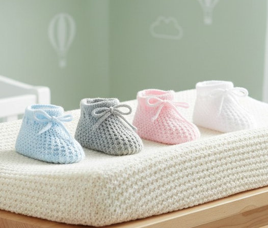 Soft Touch 3S401 N/A STS401-Ass Booties Pink/Sky/Grey/White