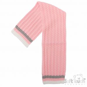 Soft Touch 4H648-B-BP 5023797311086 STSC648-P-P Ribbed Scarf(Newborn - 12 months)
