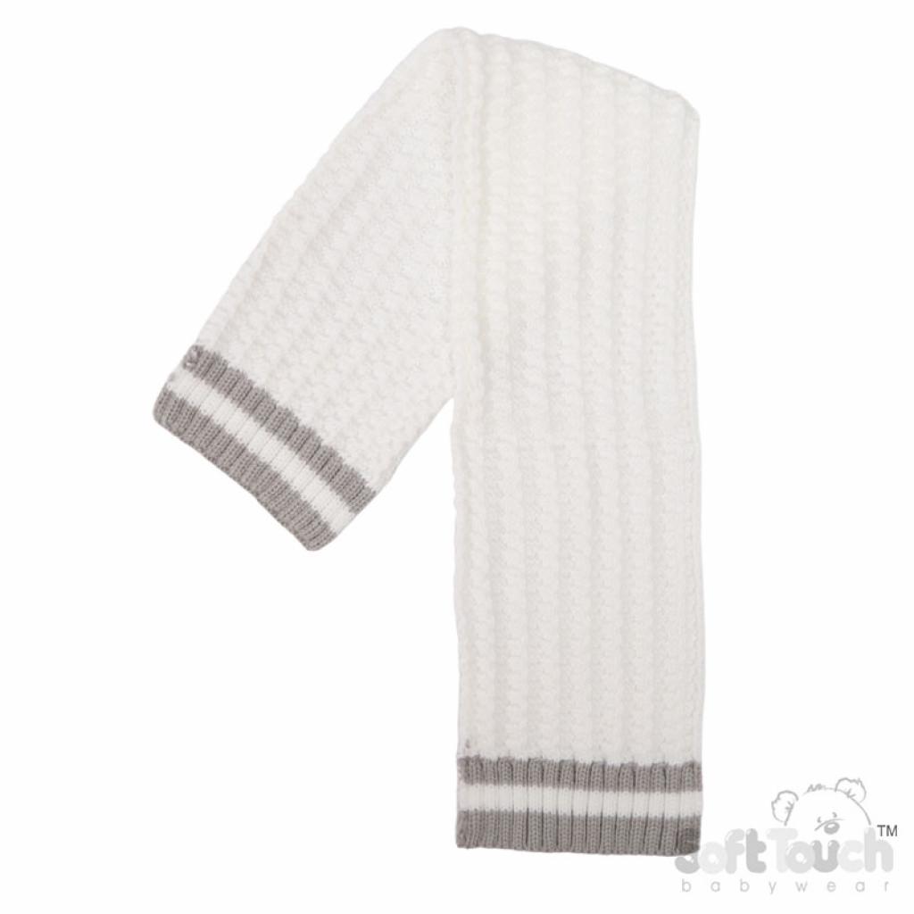 Soft Touch 4H648-B-BP 5023797311086 STSC648-W-BP  Ribbed Scarf(Newborn - 12 months)