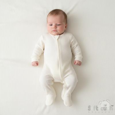 STSS4600-MA-03 Marshmallow Ribbed SleepSuit ( Newborn -3 months)
