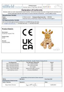 Soft Touch 4ST58 5023797611490 STST58 15cm Giraffe Toy