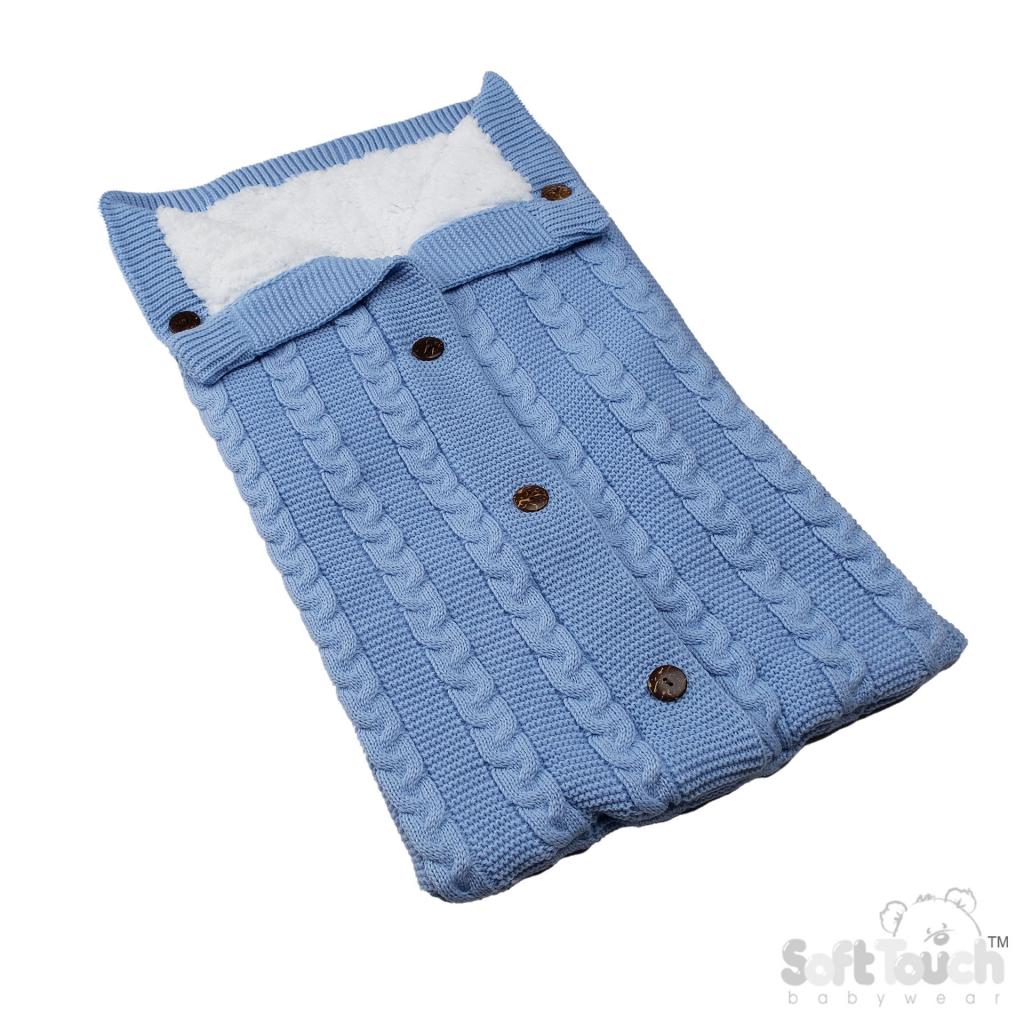 Soft Touch Zero  5023797314605 STSW800-B Blue "Zero "Swaddle Wrap (0-3 months)
