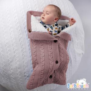 Soft Touch Zero  5023797314629 STSW800-DP Dusky Pink "Zero "Swaddle Wrap (0-3 months)