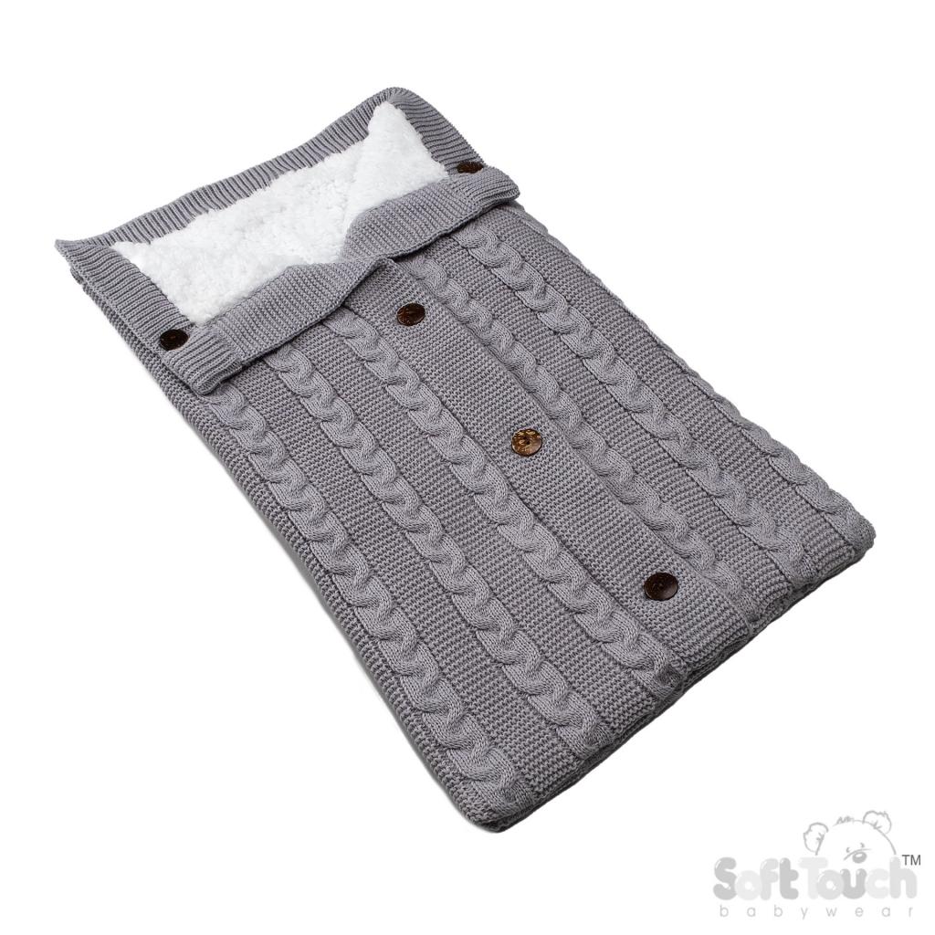 Soft Touch Zero  5023797314612 STSW800-G Grey "Zero "Swaddle Wrap (0-3 months)
