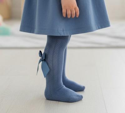 STT120-SB  Chevron Tights with Long Bow  (Newborn to 24m)