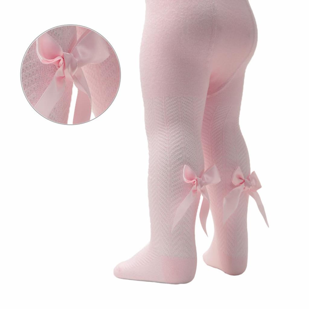 Soft Touch 4T170-W 5023797405044 STT170-P Pink Chevron Tights with Long Bows (2-5 years) PH