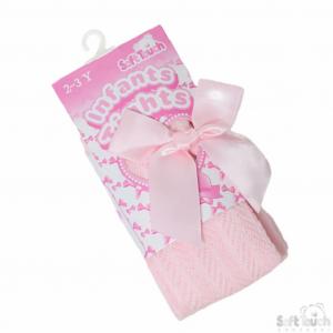 Soft Touch 4T170-W 5023797405044 STT170-P Pink Chevron Tights with Long Bows (2-5 years) PH