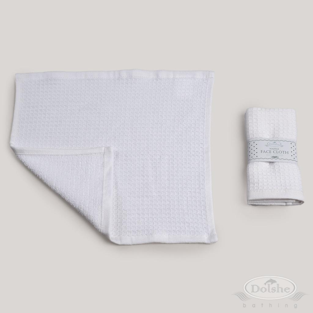 Soft Touch 1T302-W 5023797101847 STT302-W White Reversible Waffle & Terry Face Cloth
