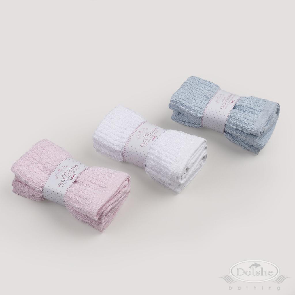 Soft Touch 1T302-W 5023797101854 STT304 Ribbed Face Cloth