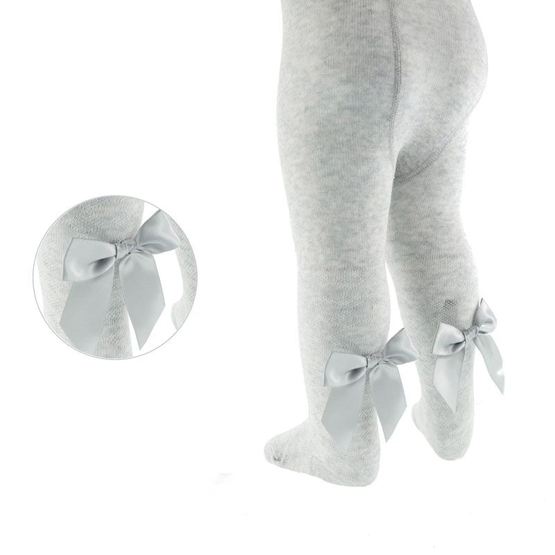 Soft Touch 5023797403293 STT51-G Jaquard Heart Tights with Bow (2-5 years)