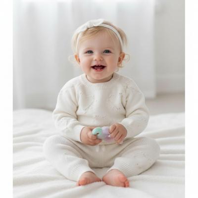 SV2407-I  Deluxe Silky Heart Knitted Two Piece   (0-12 months)