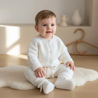 SV2527I-1 Ivory Lux Knitted Two Piece (0-3 months)