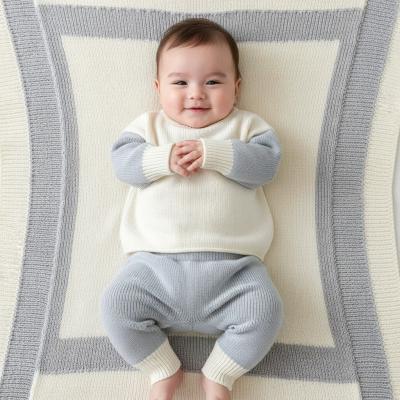 SV2638-B Colourblock knitted outfit (0-12 months)