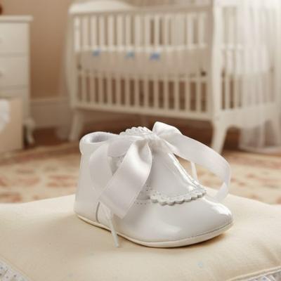 SV908-W  Soft Bow Shoe White  (0-4)