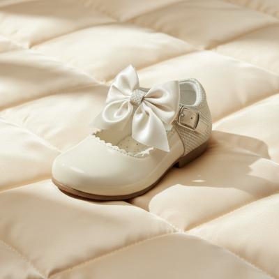 SVKristy-Cr Cream Mary Jane Shoe with Bow (4 Infant - 2 Adult)