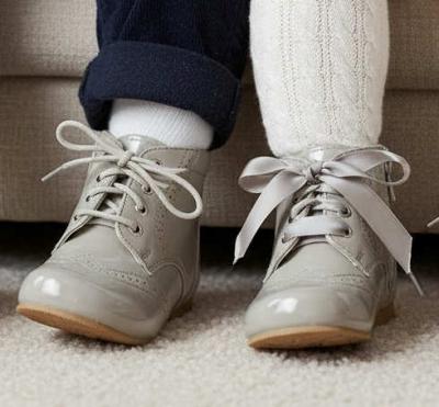 SVQuinn-G  Boots Grey - Satin and Waxed Laces  ( last one size 11)