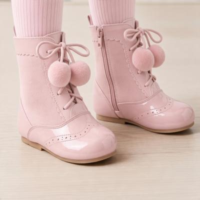 SVSienna-P Pom Pom Boots Pink (2-12)
