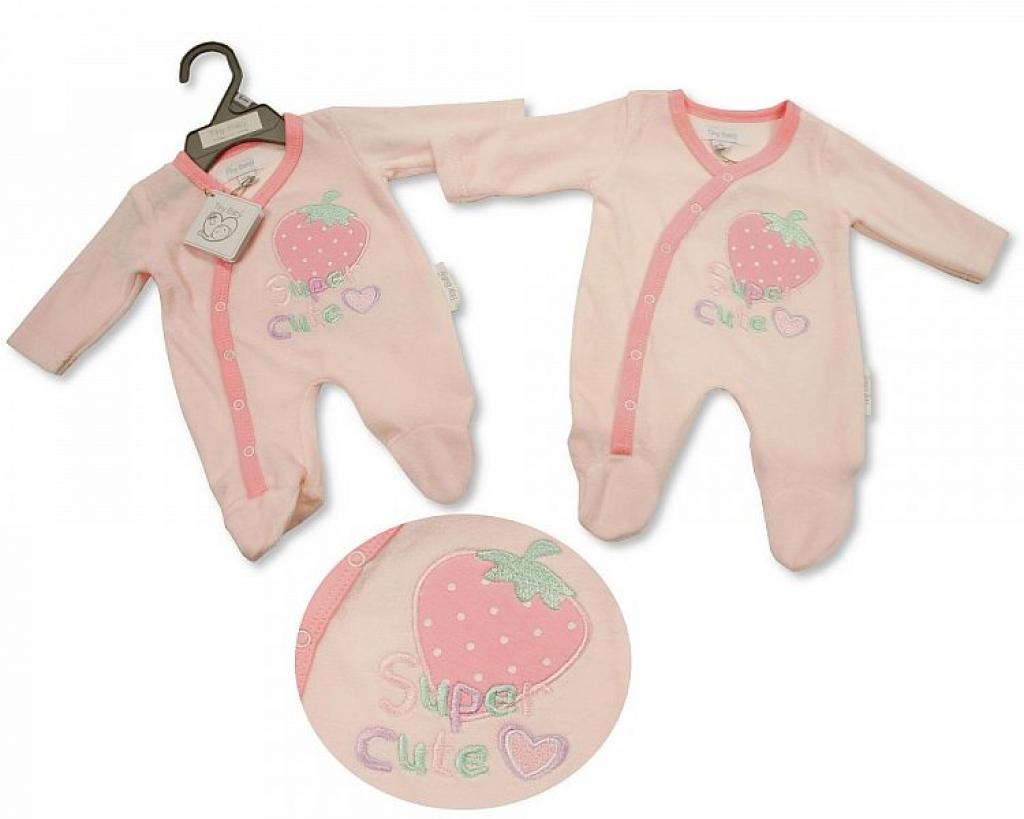 Tiny Baby PB-20-0083 All sizes = 5035320200835 LBWTB20-0083 "Super Cute" Velour All In One (3-8lbs)