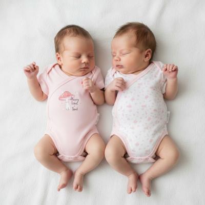 TBLBW-20-393-Pi  Twin Pack Body Suits  (3-8lbs)
