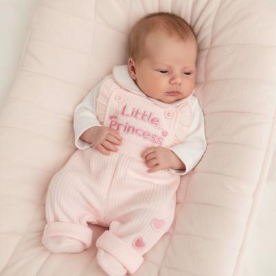 LBWTC20-750P Quilted Little Princess Dungaree & Top (3-8lbs)