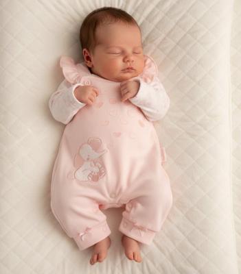 TC20-753P Bows & Elephant Dungaree Set (3-8lbs)