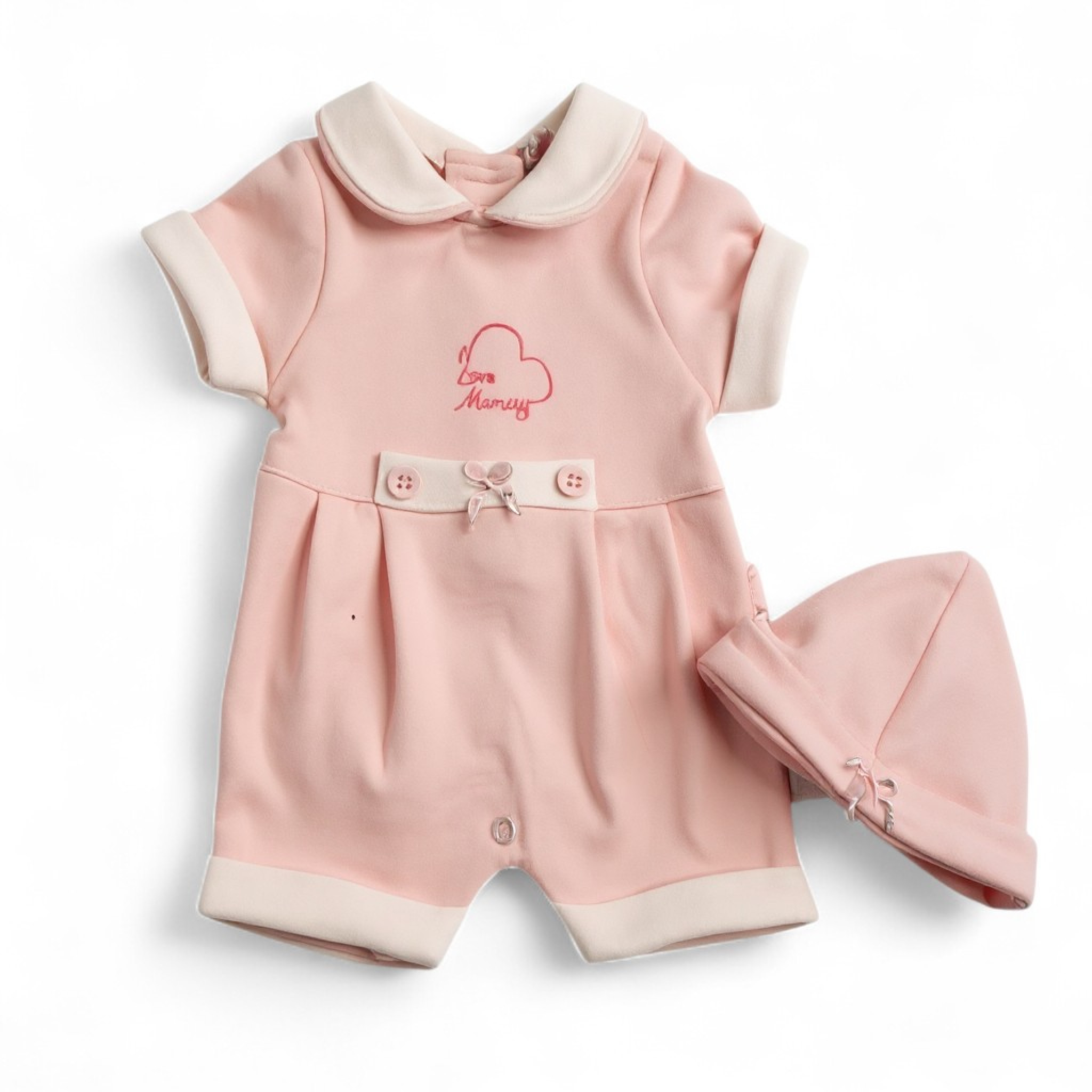 Tiny Chick PB20-526 5035320205267 TCLBW20-526 "I Love Mummy" Romper with Hat (3-8lbs)