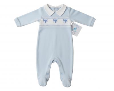 TCLBW20-594-F  Sky Smocked "Fox" All In One  (3-8lbs)