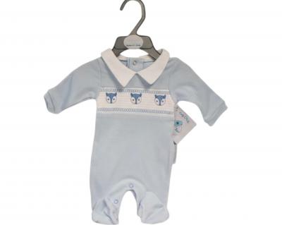 Tiny Chick PB-20-594F 503520435947 TCLBW20-594-F Sky Smocked "Fox" All In One (3-8lbs)