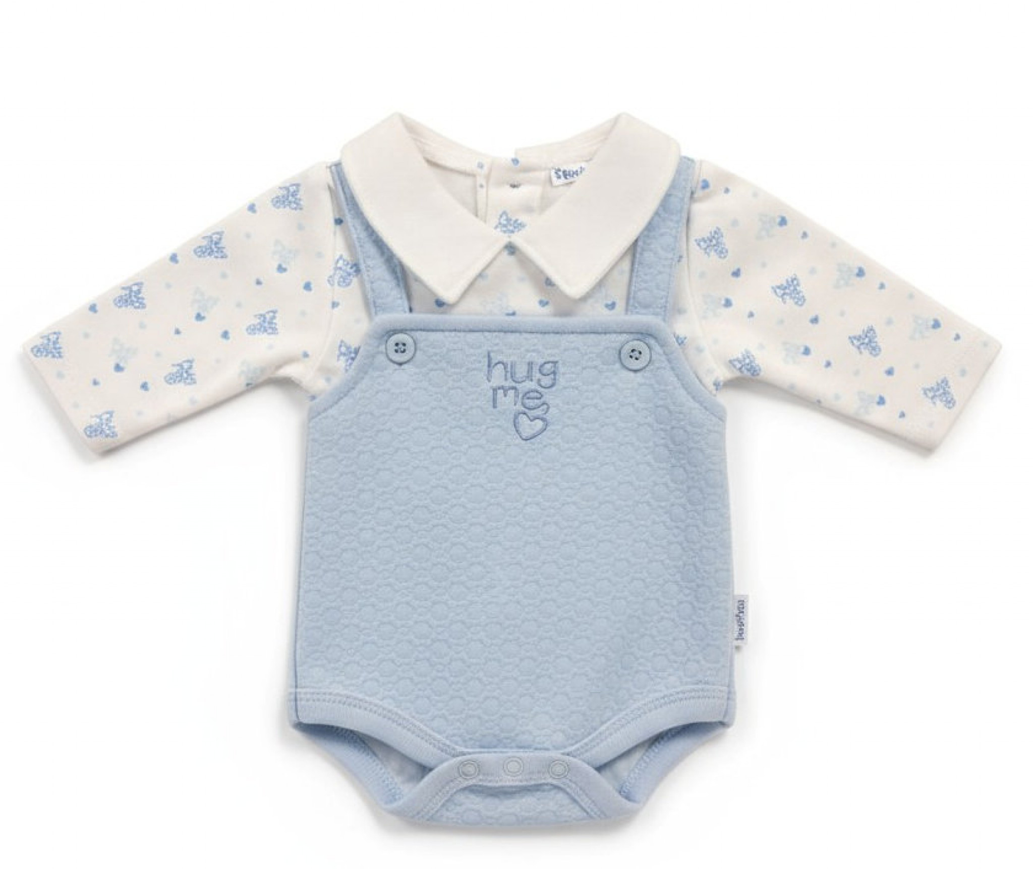 Tiny Chick PB-20-603S 5035320606033 TCLBW20-603-S Sky"Hug Me" Dungaree Set (3-8lbs)