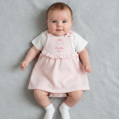 TCLBW20-639-P  "Cuddle Me" Pinafore Set  (3-8lbs)