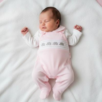 TCLBW20-656-P  Smocked "Elephant" All In One  (3-8lbs)