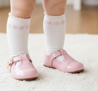 TIH23-18P  Pink Scallop Patent Shoes ( 3 - 10)
