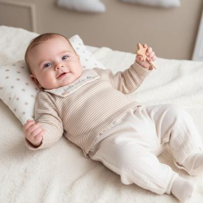 TO5480-K  Coffee "Little Sailor" Cotton Romper  (0-9 months)
