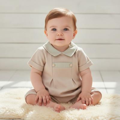 TO5555Y  Biscuit Cotton Romper  (1-9 months)