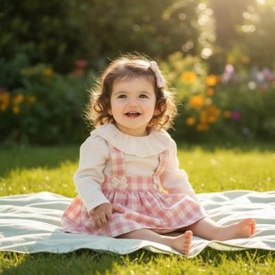 TO5774P  Checked Pinafore Set  (6-36 months)