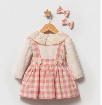 TO5774  Checked Pinafore Set  (6-36 months)