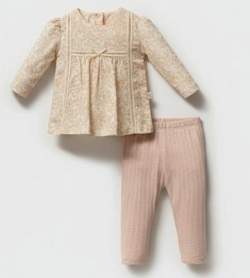 TO5783  Cotton Floral Two Piece Set  (6-36 months)