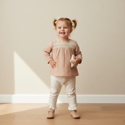 TO5805P  Lace and hemp Two Piece Set  (6-36 months)