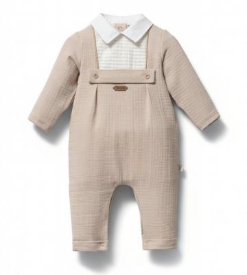 TO5754B  Beige Bar  Romper (0-9 months)