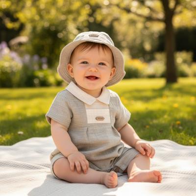 TO5870SG  Hemp Sage  Romper (0-9 months)