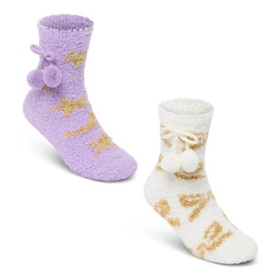 TT43B896 Pom Pom Cosy socks 2 designs (6-3.5)