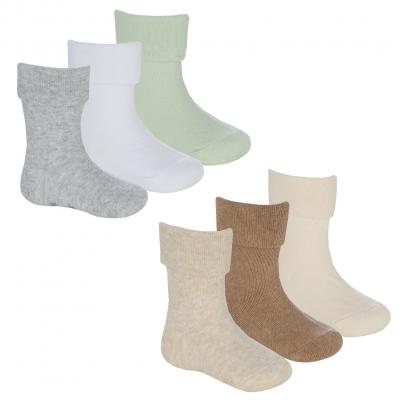 TT44B1052 Triple Pack Turn Down Socks (0-5.5)