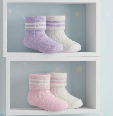 TT44B1056 Twin Pack Cosy Socks with grippers (0-5.5)