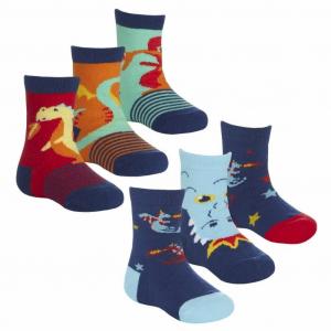 TT44B954 Triple Pack "Dragons" Socks (3-5.5)