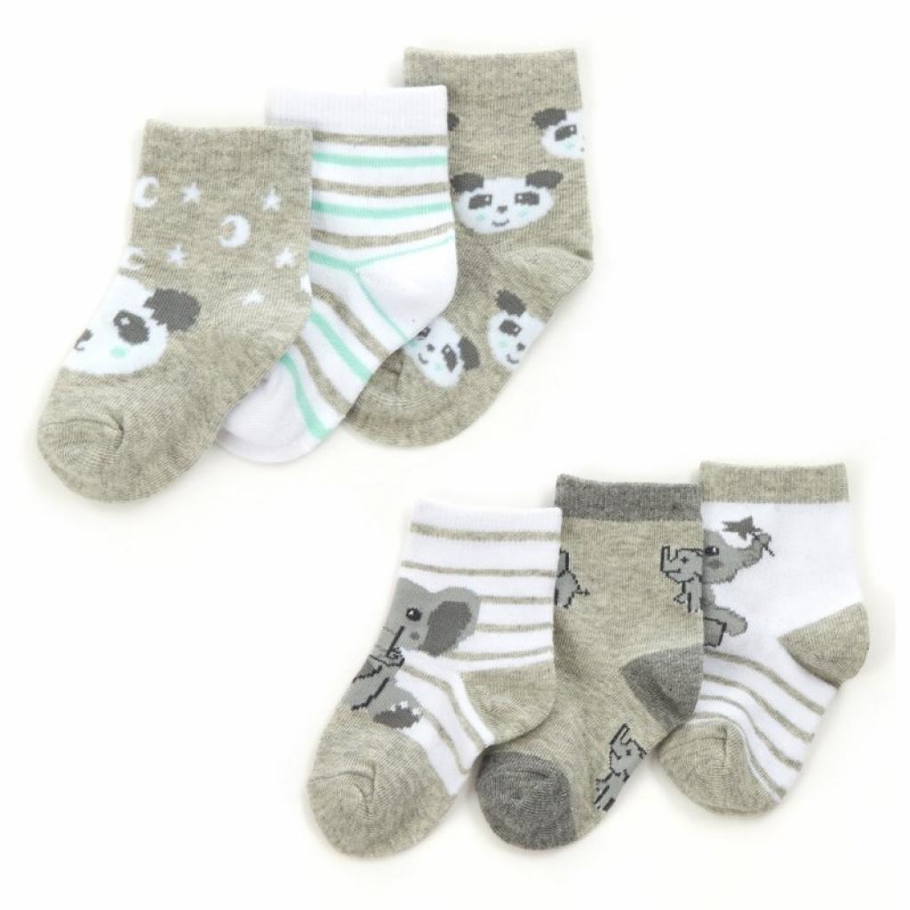 Tick Tock 44B972 5056188241457 TT44B972 Three Pack "Panda and Elephant" Socks (3-5.5)