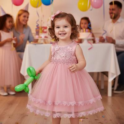 Ti0001DP  Dusky Pink  Embellished Dress  (6-36 months)